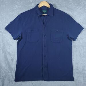 J Crew Oarsman Shirt Mens Medium Blue Chamois Flannel Classic Heritage Pockets
